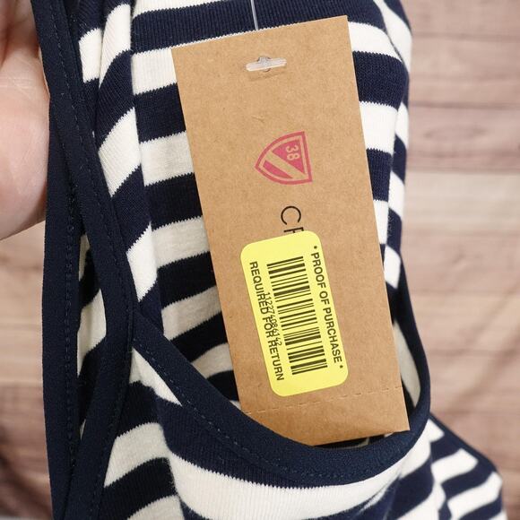 New! Cremieux Dress Womens XS Navy Ivory Striped Noah Knit High Neck A-Line NWT - Picture 8 of 13